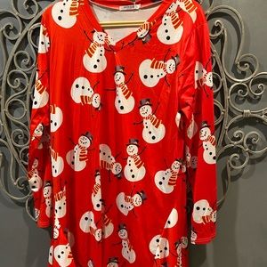 ✅ *Select Dresses: 3 for $25* NWOT slinky knit snowman holiday dress tunic XL
